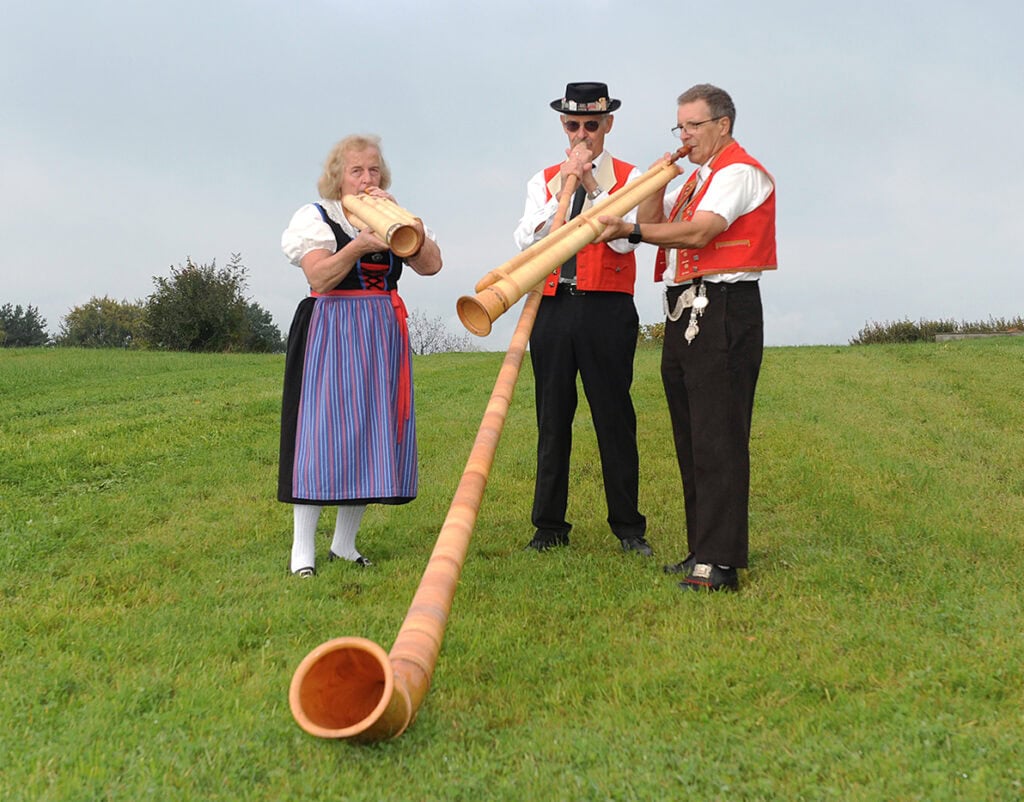 Alphornformation Trio Holzwurm