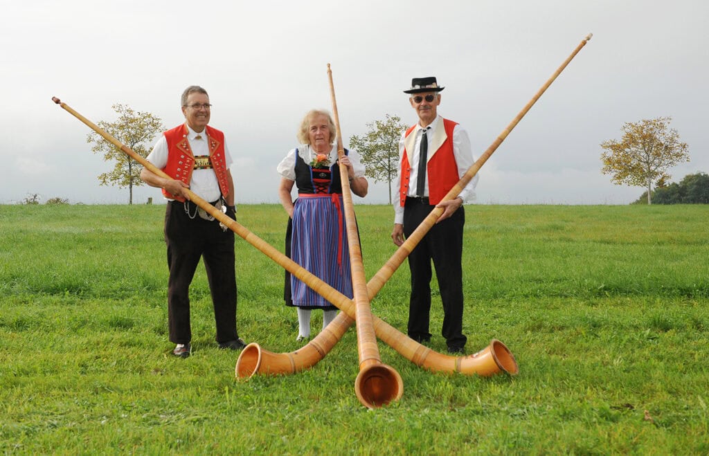 Trio Holzwurm, traditionelle Alphornmusik